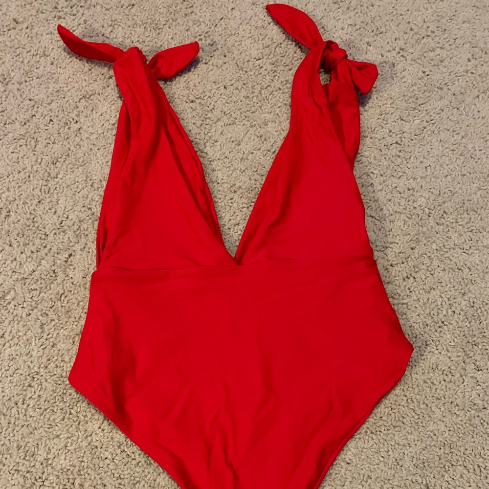 Red One-Piece Swimsuit